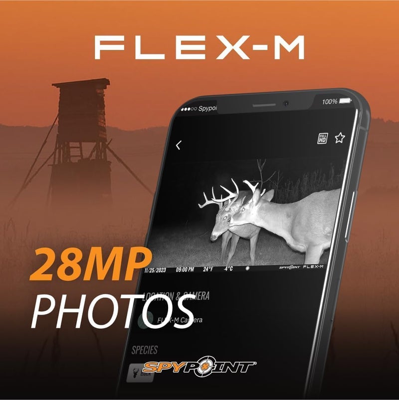 Spypoint Flex-M Twin Pack Cellular Trail Cameras - Best Hunting Accessories, No WiFi Needed, GPS, Night Vision, Dual-Sim LTE, IP65 Water-Resistant Game Camera, 28MP Photos, 720p Videos + Sound (2) - Image 5